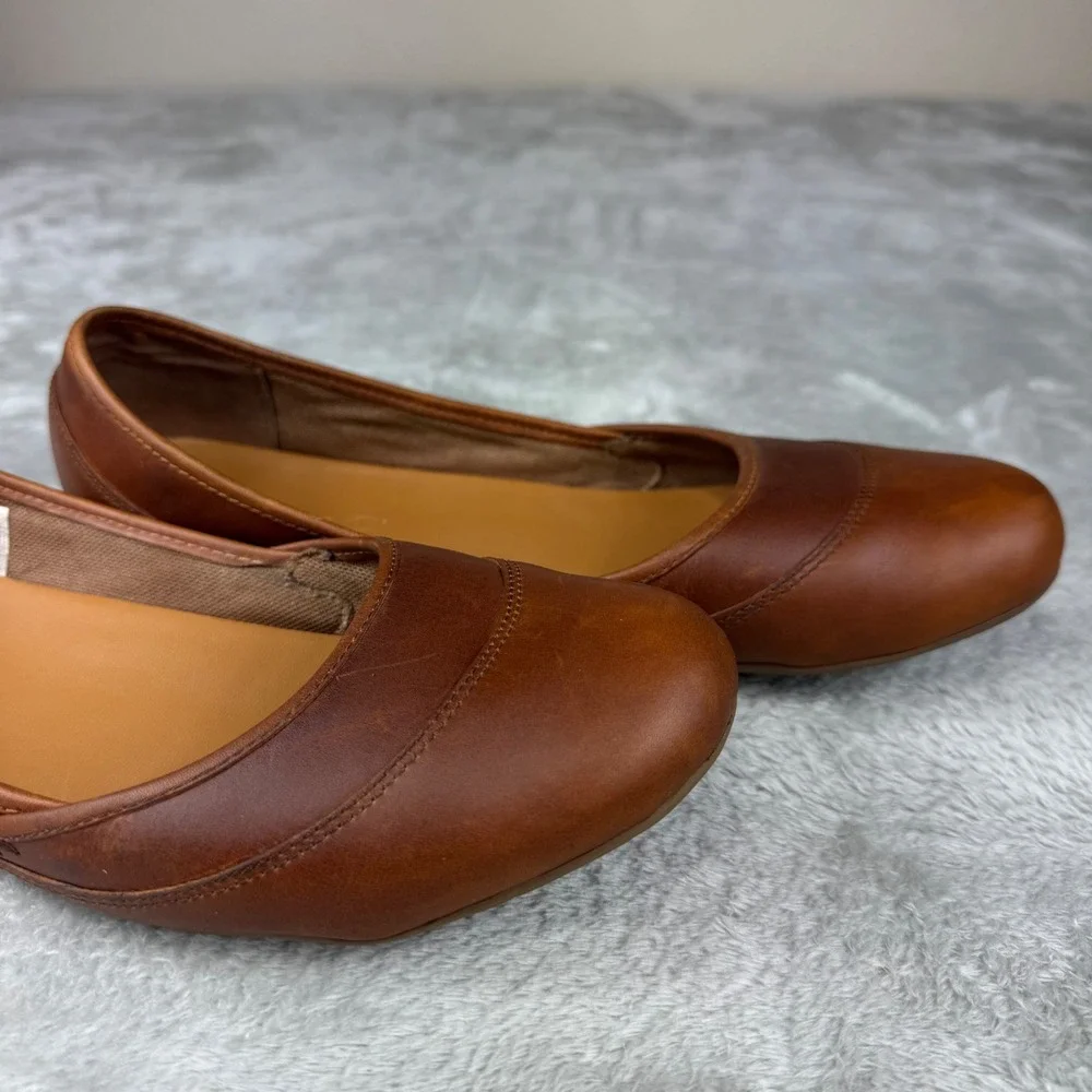 Merrell Leather Ballet Flats Women's US 10 Brown Slip On Comfort Casual Shoes